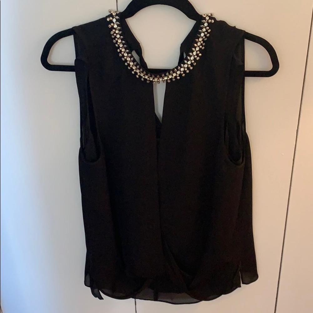 Rebecca Taylor silk blouse with crystal detail